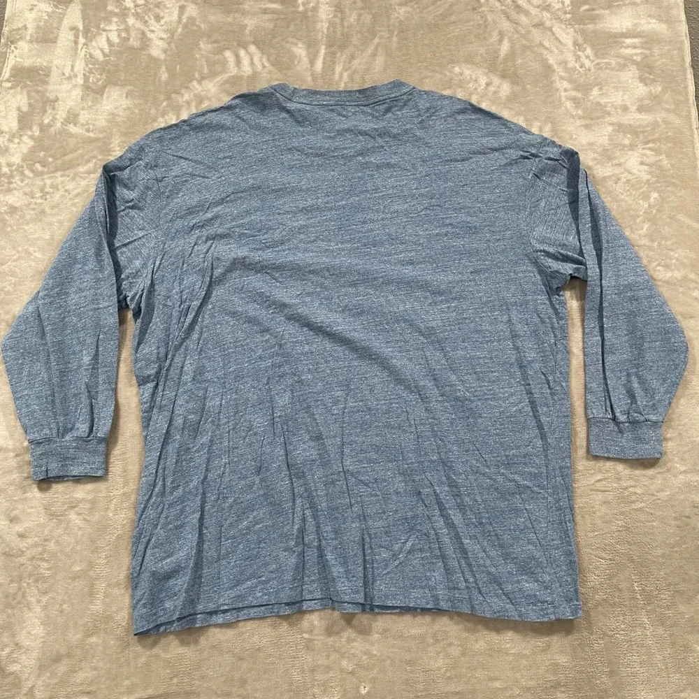 Polo Ralph Lauren Shirt Mens 3XB Blue Crew Neck Long Sleeve Preppy Pony